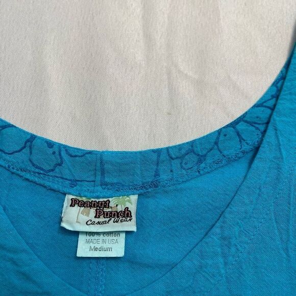 Peanut Punch Casual Wear Blue Lagenlook 2 Pc Dress Set Size Small Medium - Picture 7 of 15